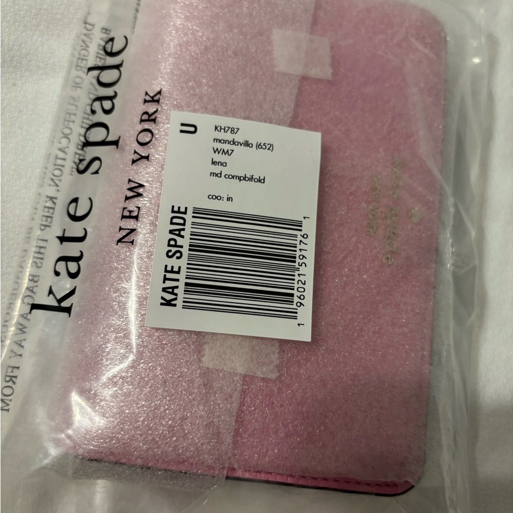 NWT Kate Spade Lena Pink Medium Bifold Wallet - Picture 10 of 10